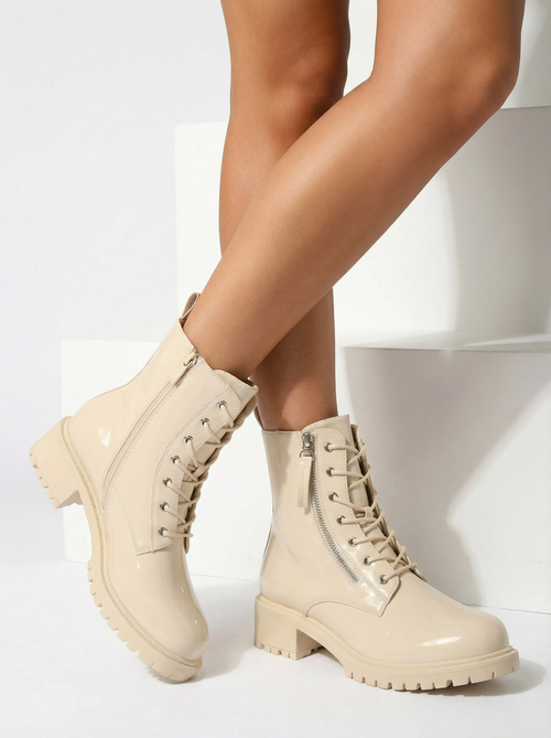 Royalfashion Бежеві жіночі черевики Seddaga з екошкіри