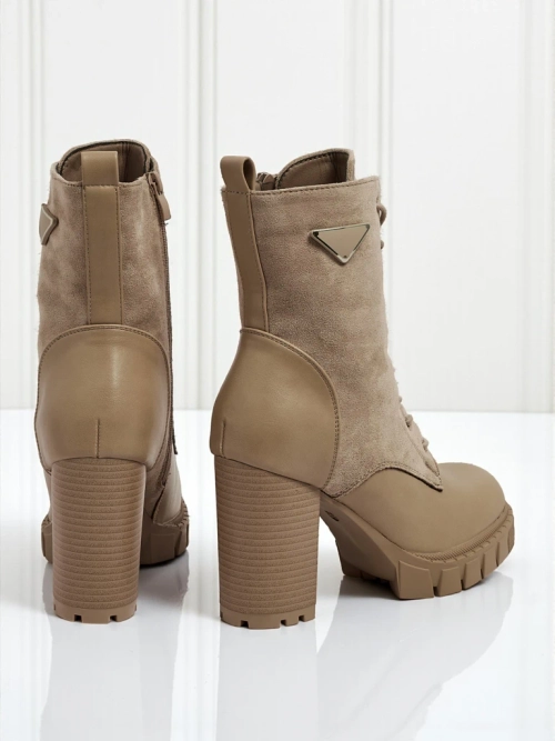 Жіночі ботильйони еко замшеві на підборах-стовпчику Event Bramble