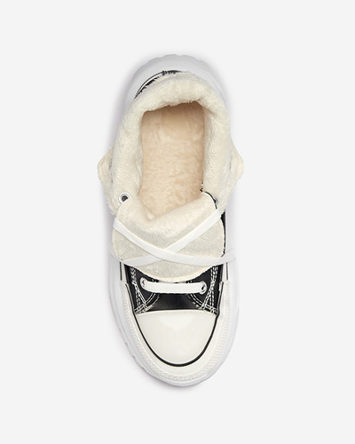 OUTLET Dámská černá zateplená sportovní obuv na platformě a'la tenisky Retiha - Obuv