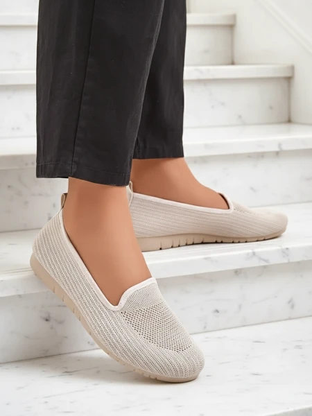 Moda Bella Béžové Dámské Boty na Plochém Podpatku