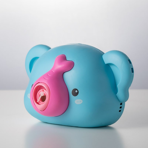 Блакитна дитяча машинка у вигляді слоника для мильних бульбашок 3+