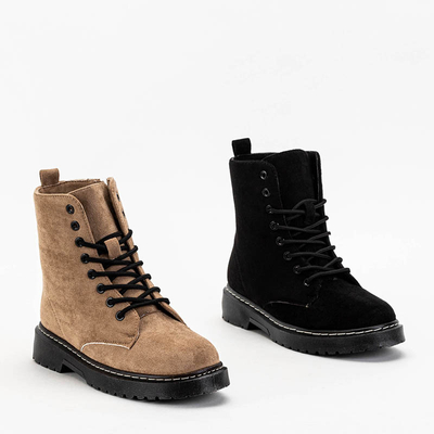 Béžové dámské semišové kozačky značky Nerrisa - Obuv