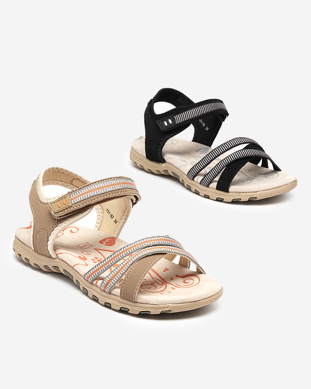 Dámské sandály na rovné podrážce v černé barvě Weirovi- Obuv