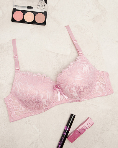 Dámská vyztužená podprsenka v růžové barvě- Spodní prádlo