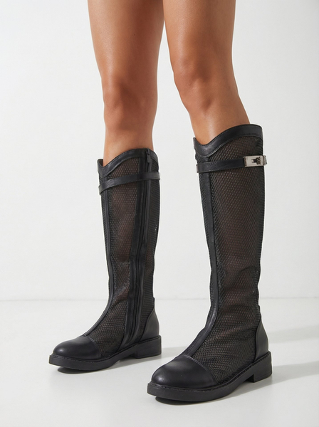 Royalfashion Vysoké perforované dámské kotníkové boty Ovittole