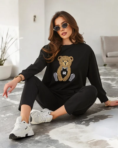 Royalfashion Жіночий комплект з віскози з ведмедем