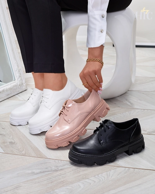 Рожеві лаковані жіночі напівчеревики Delgor- Footwear