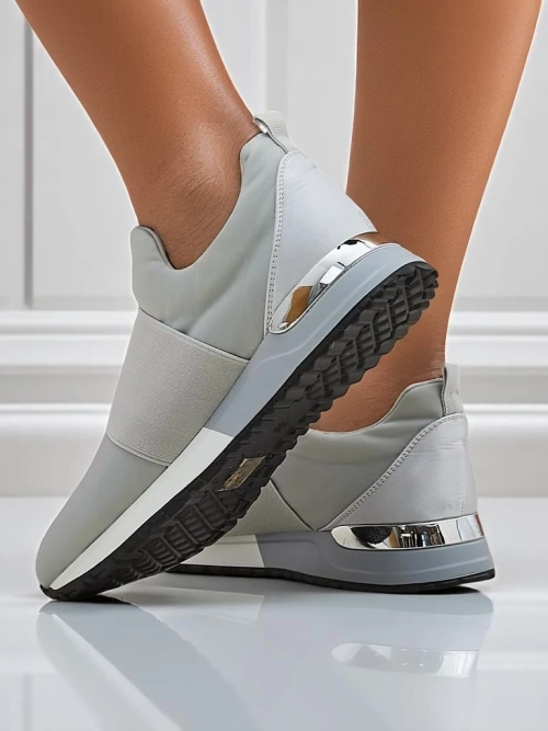 Жіночі sneakersy Selene Grigio плоска підошва голубиний сірий модний стиль