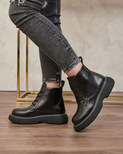 Royalfashion Білі жіночі черевики на шнурівці на суцільній підошві Terdi