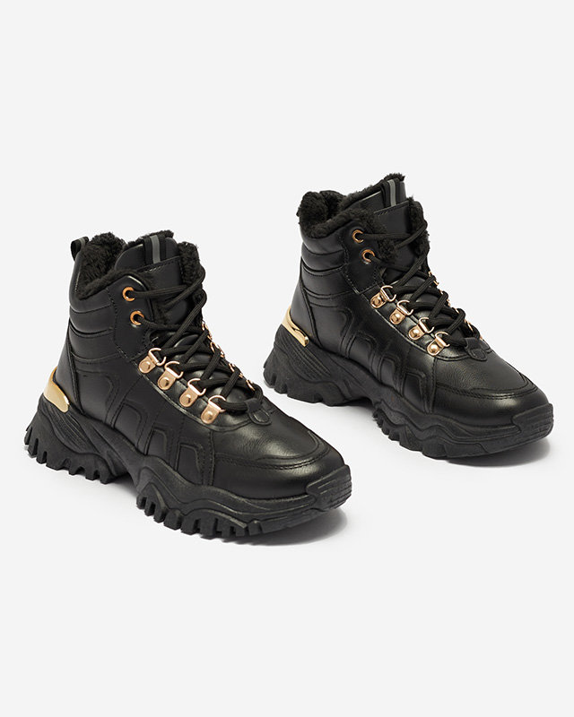 Černé sněhule z ekokůže Vetorr- Obuv