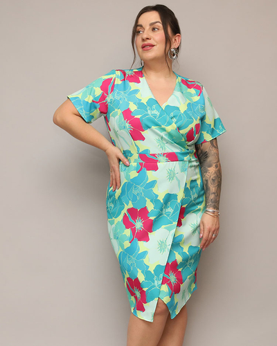 Royalfashion Жіноча сукня з квіткової тканини PLUS SIZE