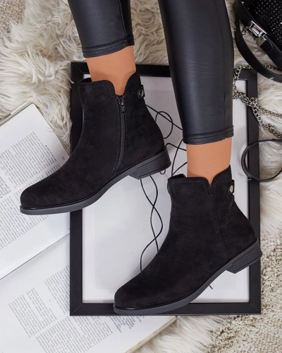 Royalfashion Dámské semišové kozačky Dovilla eko