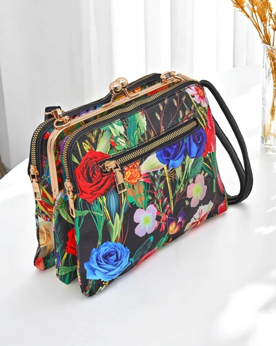 Royalfashion Floral Malá dámská kabelka z ekologické kůže
