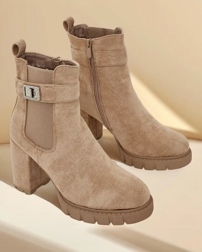 Dámské kotníkové boty Royalfashion na podpatku Effo