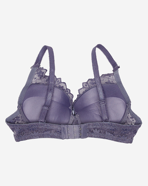 Жіночий бюстгальтер пуш-ап, світло-фіолетовий з мереживом - Нижня білизна