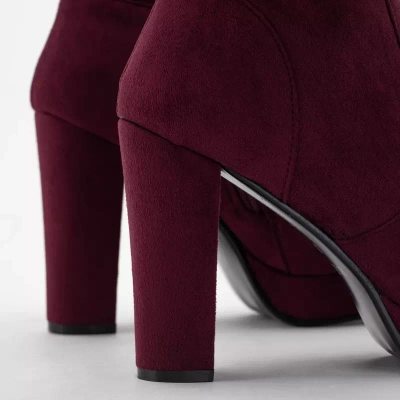 OUTLET Бордові черевики на підборах від Founi- Shoes