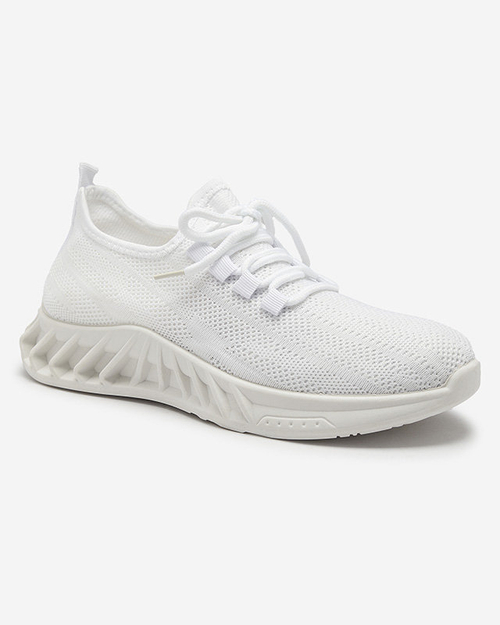 Жіночі тканинні спортивні кросівки білого кольору Acarfi-Footwear