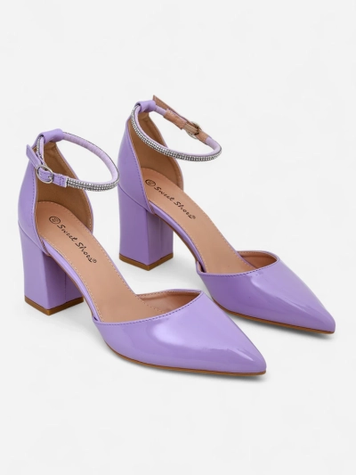 Royalfashion жіночі туфлі з лакованої шкіри з ремінцем з стразами Furoni