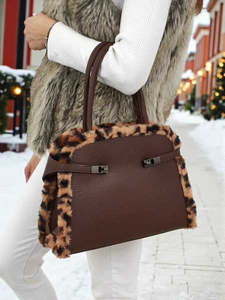 Malá dámská kabelka z eko kůže s panterkou Panthory