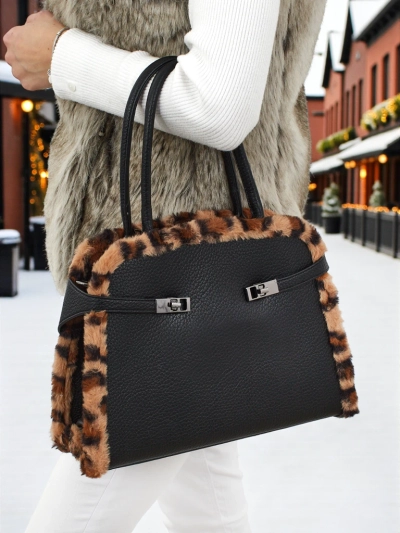 Malá dámská kabelka z eko kůže s panterkou Panthory