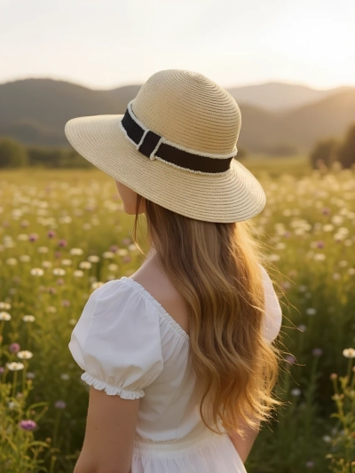 Royalfashion Dámský slaměný klobouk Sunny Meadow