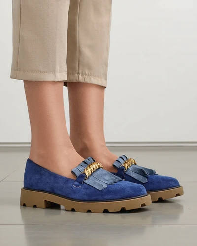 Royalfashion Dámské mokasíny z eko semiše Mare Nostrum