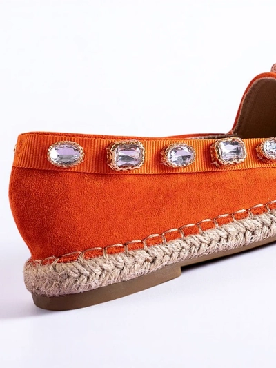 Oranžové dámské espadrilky s krystaly Wamba - obuv