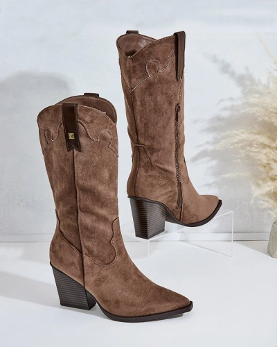 Royalfashion Dámské kovbojské boty na podpatku Kowib