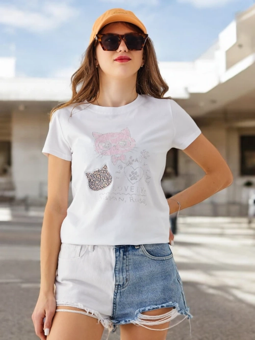 Royalfashion Жіноча бавовняна блуза