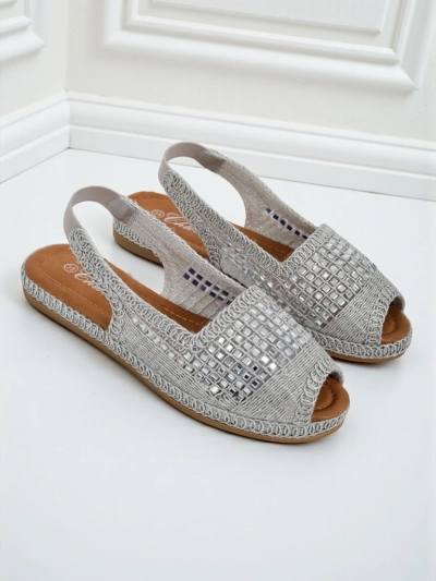 Royalfashion Dámské sandály espadrilky s zirkony Belle Sparkle