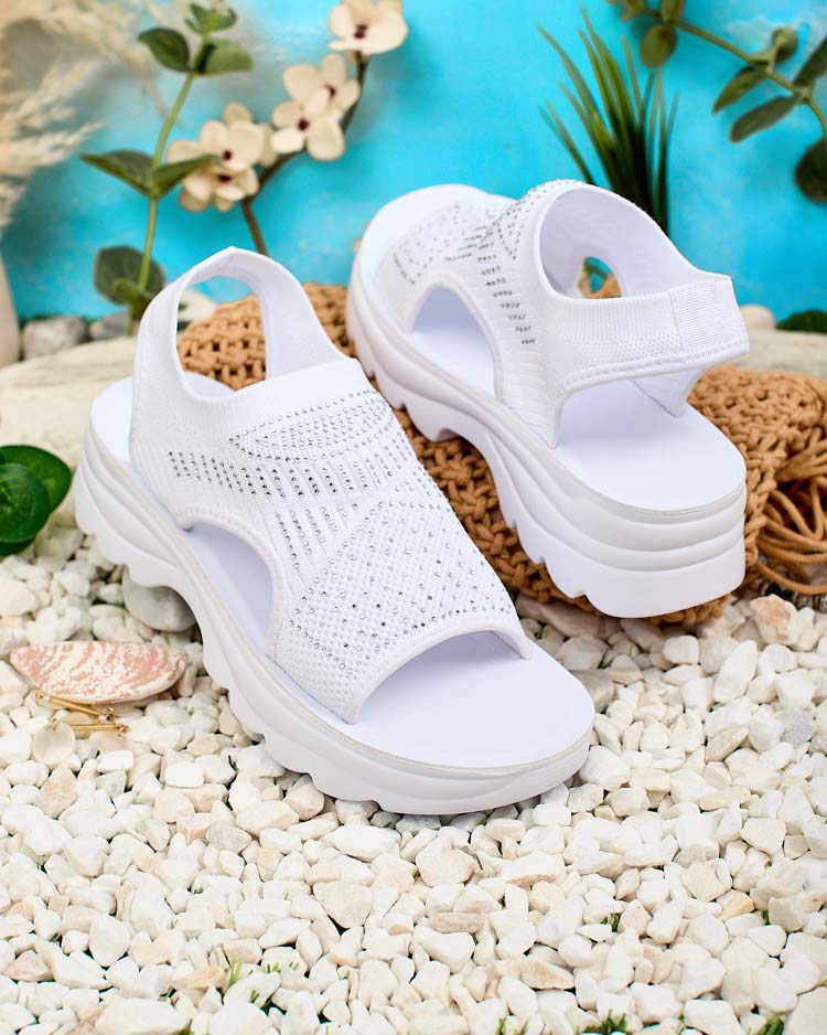 Royalfashion Dámské sandály se svrškem a zirkony Alebin