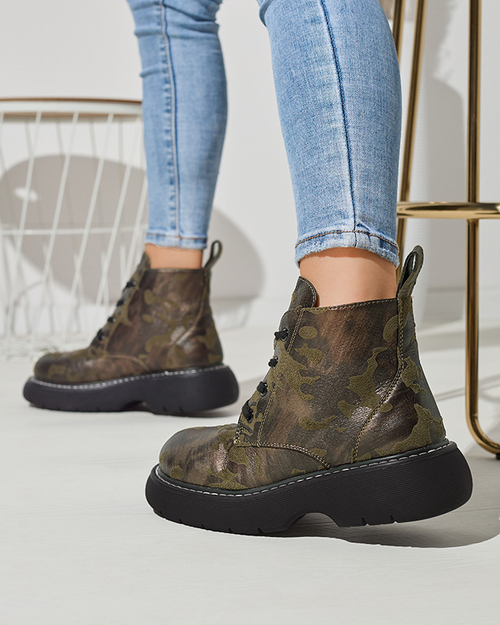 Зелені жіночі мокасини Moreore - Взуття