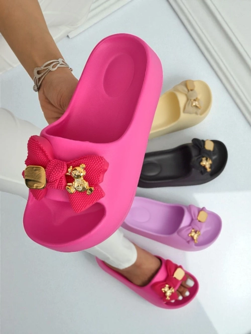 Royalfashion Жіночі гумові в'єтнамки з декоративним бантом Alday