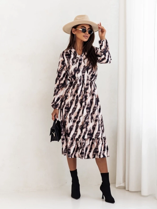 Royalfashion Жіноча міді сукня з принтом