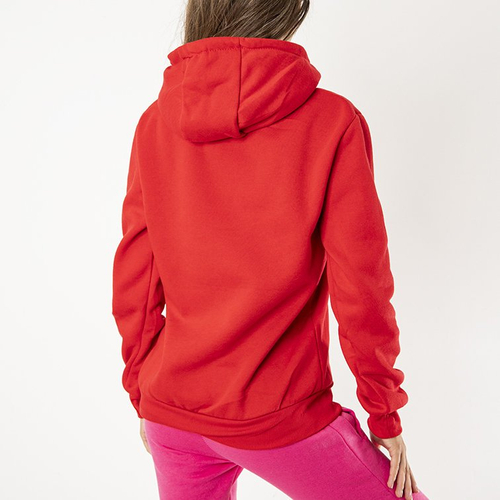 Червоне жіноче утеплене худі з капюшоном