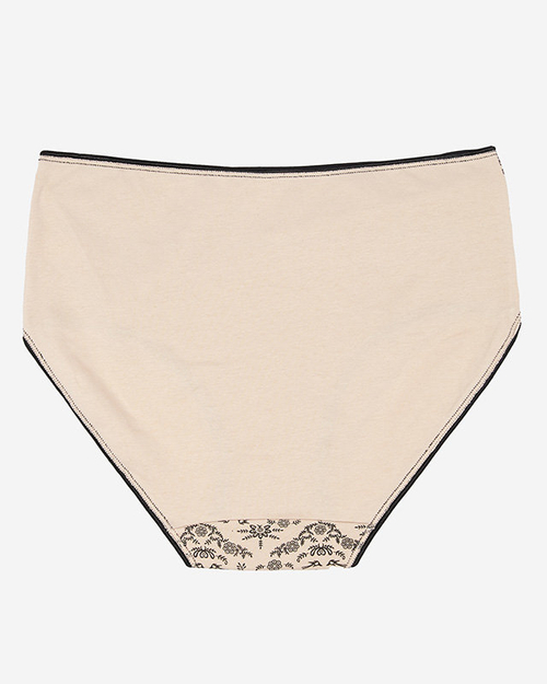 Трусики жіночі з принтом, бежевий колір PLUS SIZE- Нижня білизна