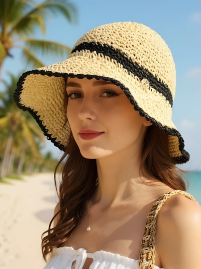 Royalfashion Dámský slaměný klobouk Sun Bloom