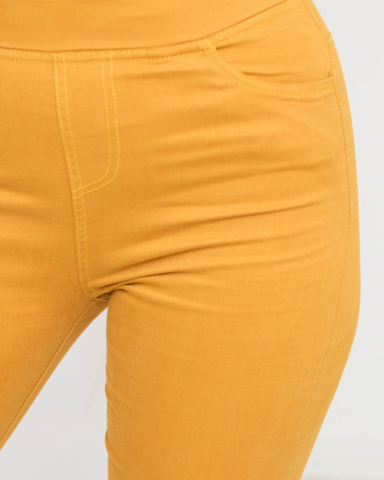 Dámské hořčičné treggings- Oblečení