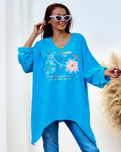 Royalfashion Довга жіноча блуза з принтом