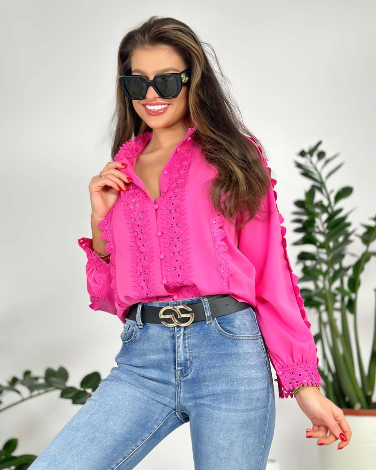 Royalfashion Dámská krajková košile