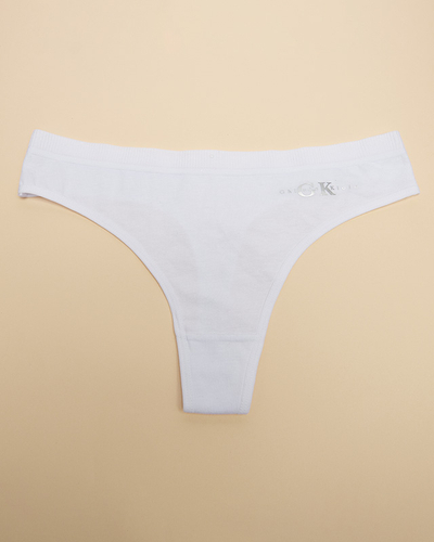Білі жіночі одноколірні стрінги Нижня білизна
