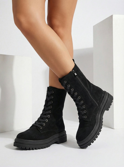 Жіночі ботильйони з еко замші типу воркери Molistea