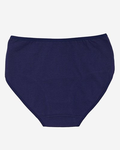 Bavlněné dámské kalhotky se vzorem v námořnické modři PLUS SIZE - Spodní prádlo