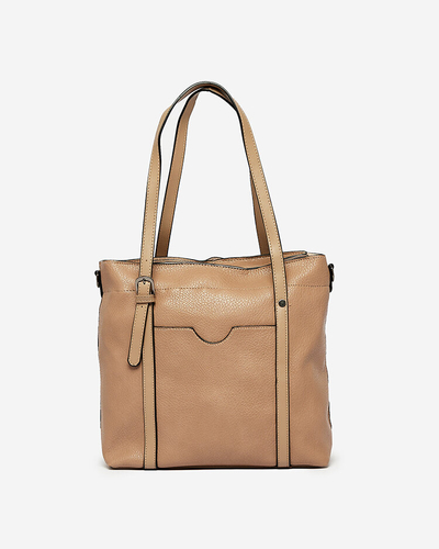 Royalfashion Světle hnědá dámská shopper kabelka