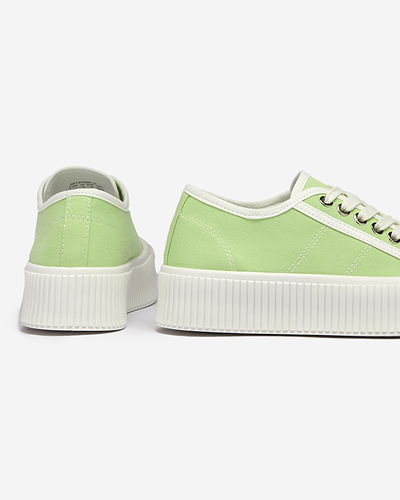 Зелені жіночі кросівки на суцільній підошві Ozerika - Взуття