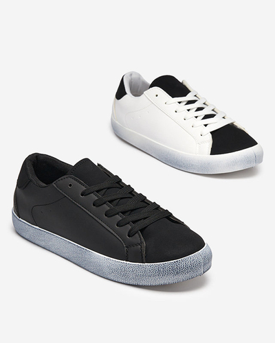 Bílé a černé sportovní tenisky pro ženy Asufi- Footwear