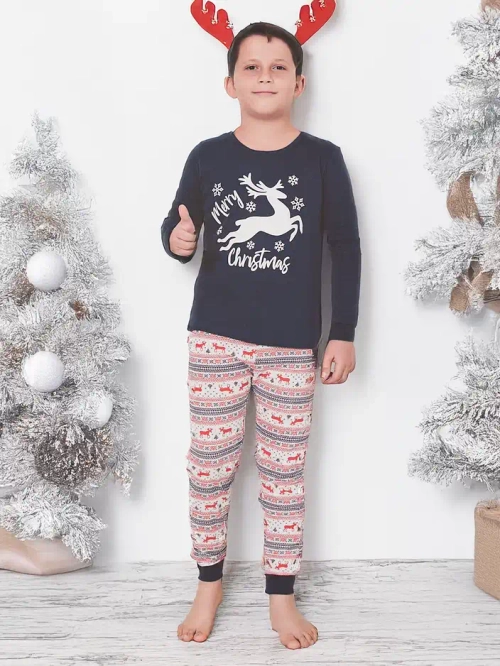 Royalfashion Різдвяні бавовняні піжами для дітей Щасливого Різдва