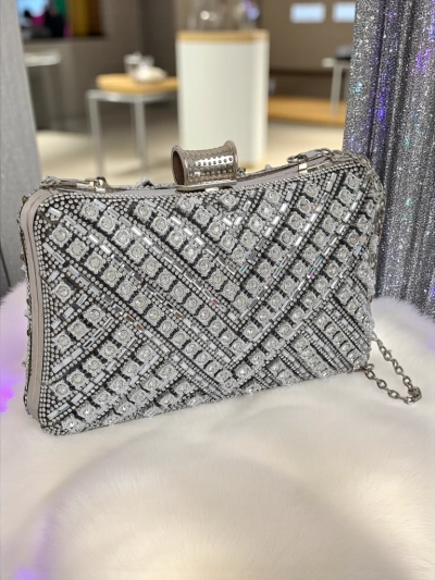 Royalfashion Жіноча сумка-клатч з цирконами Seraphine Glint