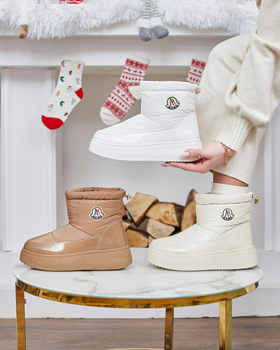 Royalfashion Жіночі снігоступи Ademra білого кольору