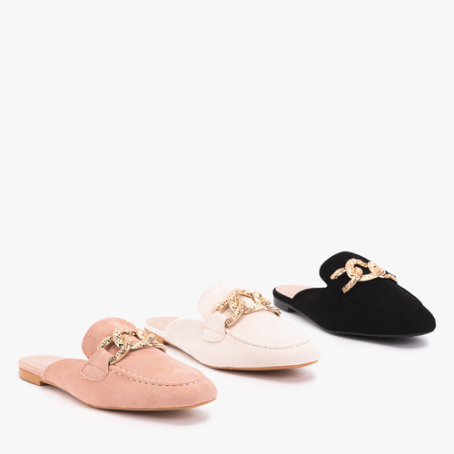 Тапочки кремового кольору а'ля мокасини Gabbu- Shoes